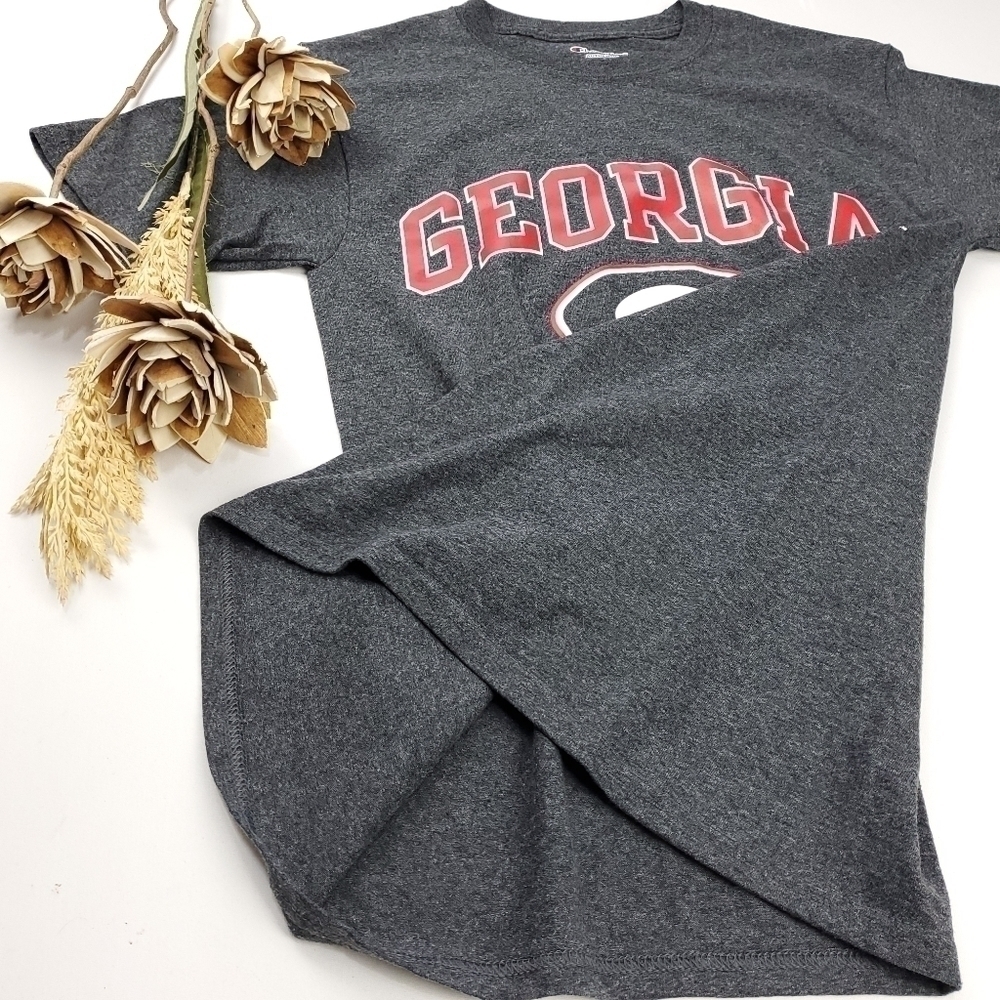 New Champion Grey Georgia Bulldog College Tee S - Picture 8 of 10